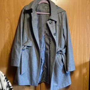—XL Gray Gallery Jacket with Detachable Hood